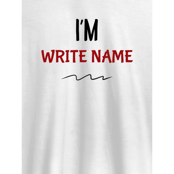 I am with your Text On Customized Mens T-Shirt