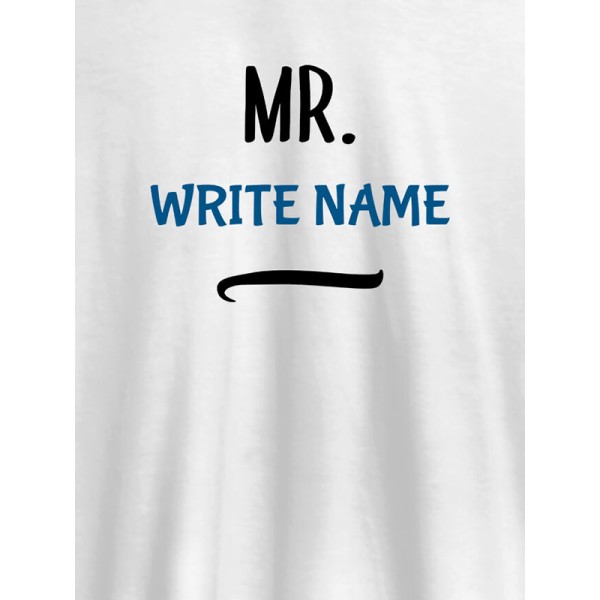 Mr with Your Name On Customized Tshirt for Men
