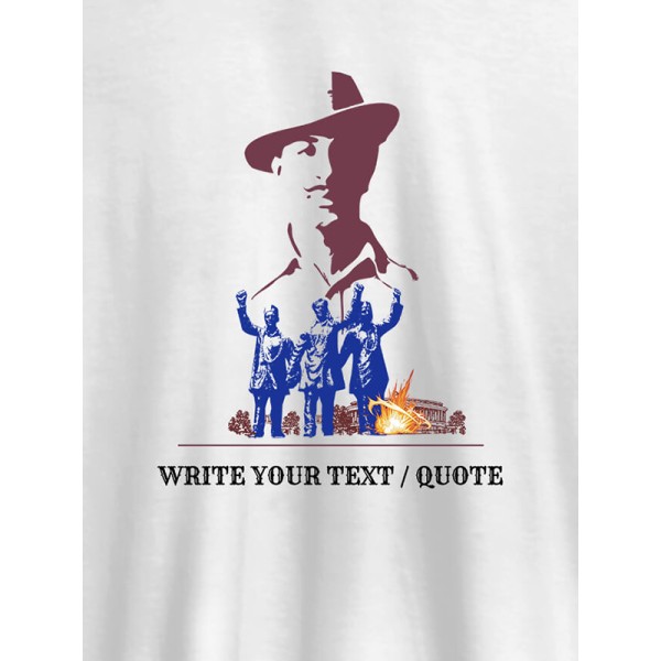 Bhagat Singh with Text On Personalized Tshirt