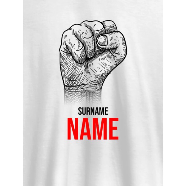 Rebel with Your Surname On Men T Shirts with Name, Text, and Photo