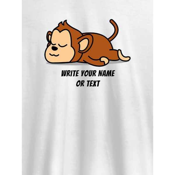 Lazy Snooze with Text On Customized Mens T-Shirt