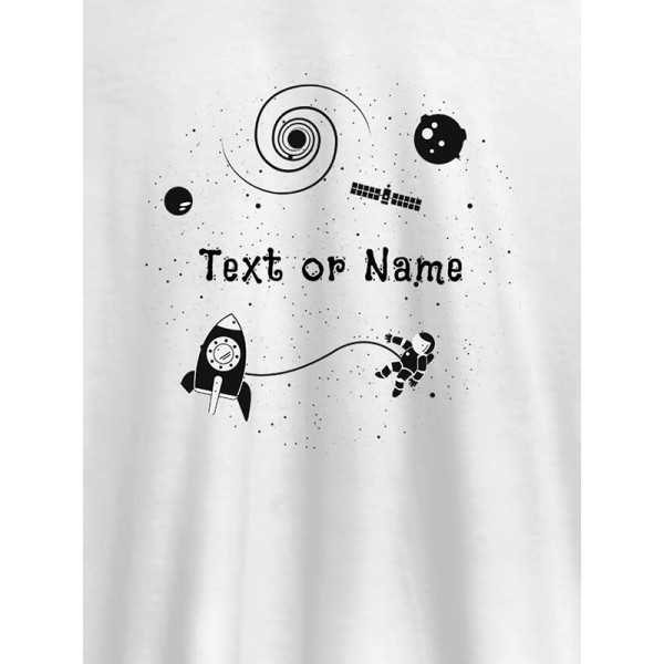 Astronaut Design with Text On T-shirts For Men with Name, Text and Photo