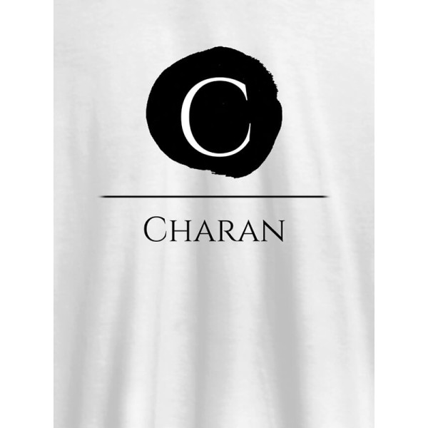 Alphabet with Name Design On Customized Tshirt for Men