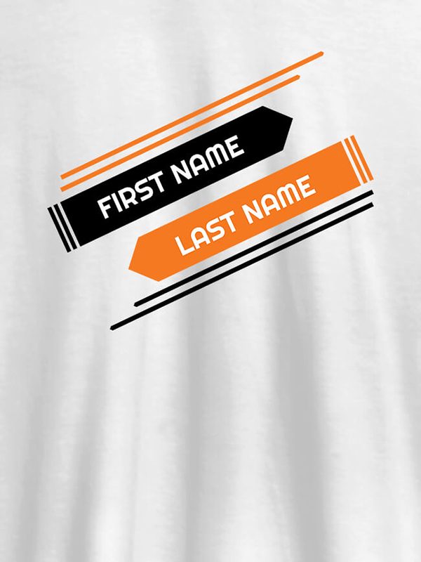 Custom First Name and Last Name On Personalized Tees
