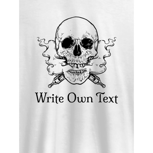 Skull Design with Text On Personalized Tshirt