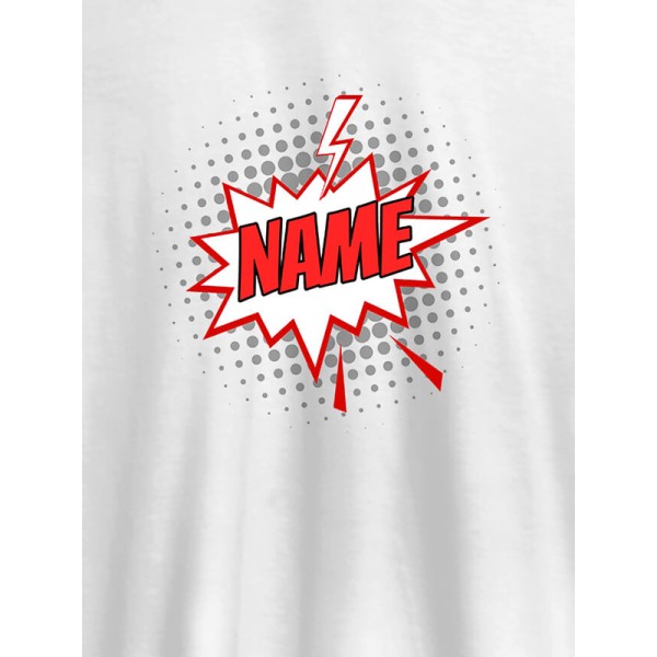 Thunder Theme On Men T Shirts with Name, Text, and Photo