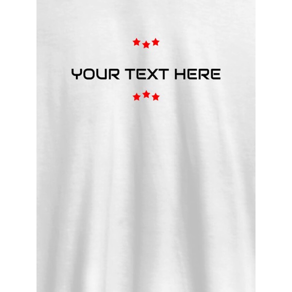 3 Stars with Your Name On Customized Mens T-Shirt