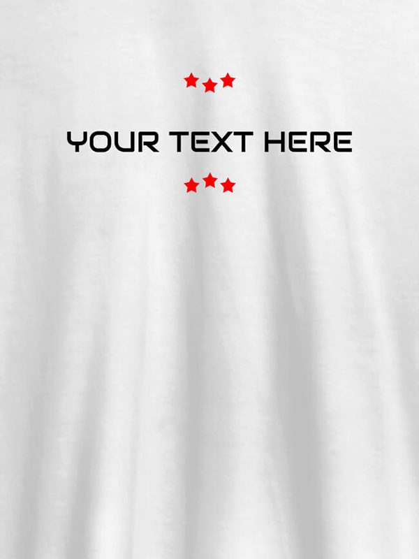 Custom 3 Stars with Your Name On Customized Mens T-Shirt