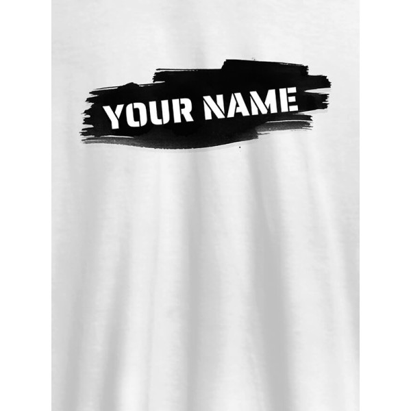 Brush Stroke with Name On Men T Shirts with Name, Text, and Photo