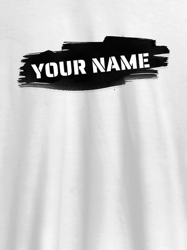 Custom Brush Stroke with Name On Men T Shirts with Name, Text, and Photo