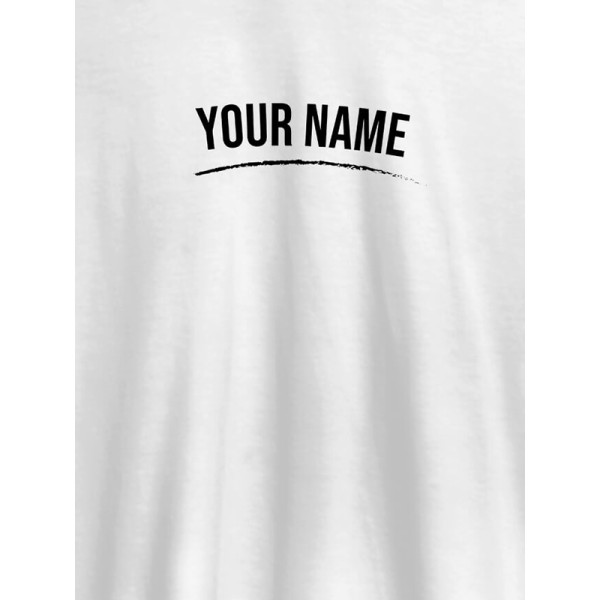Signature Theme with Your Name On Customized Mens T-Shirt