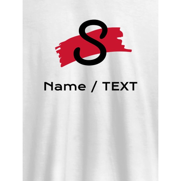 Paint Brush Theme with Initial and Name On Personalized T-Shirt