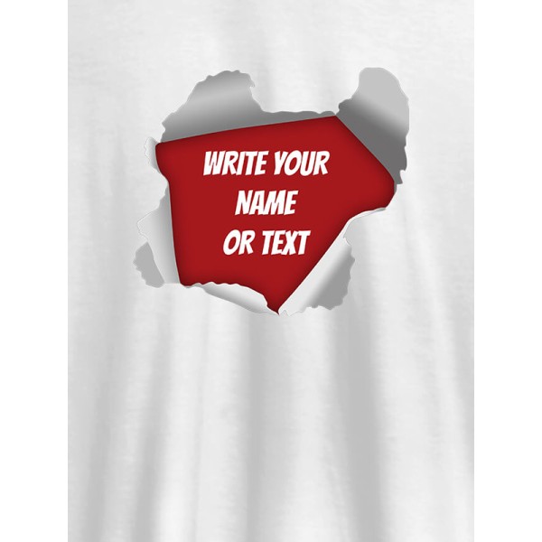 Explode Design with Your Name On Customized Mens T-Shirt
