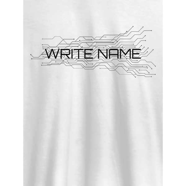 Circuit Theme with Name On Customized Mens T-Shirt