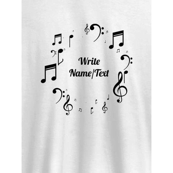 Musical Symbols with Your Name On Personalized T-Shirt