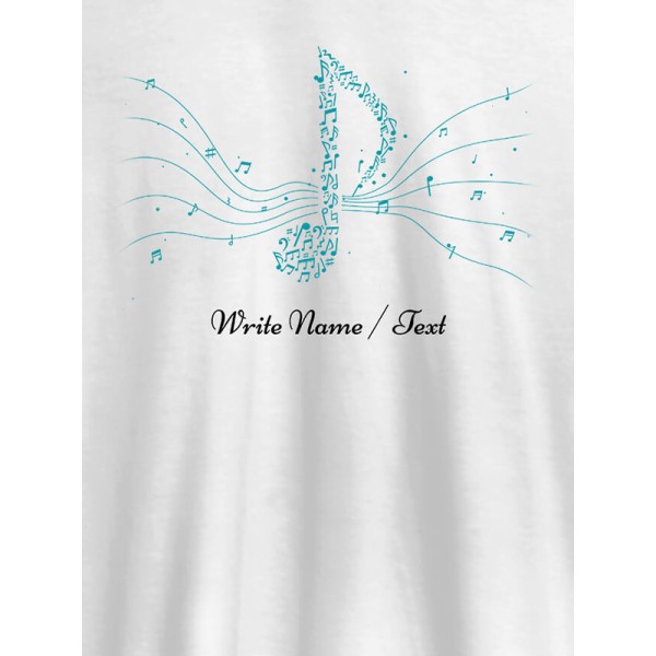 Musical Theme with Your Name On Personalized Tshirt