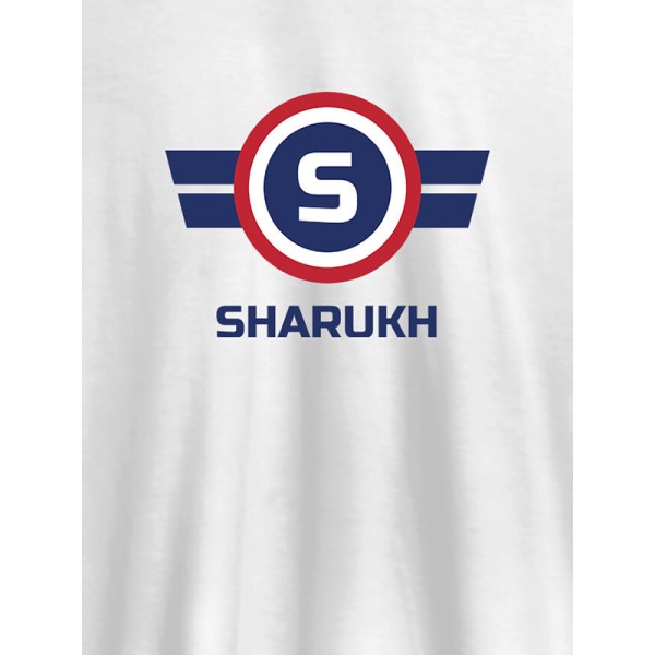 Your Initial in Round Wings Design On Men T Shirts with Name, Text, and Photo Your Initial in Round Wings Design On Men T Shirts with Name, Text, and Photo