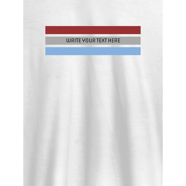 Tricolor Stripes with Your Name On Customized Tshirt for Men