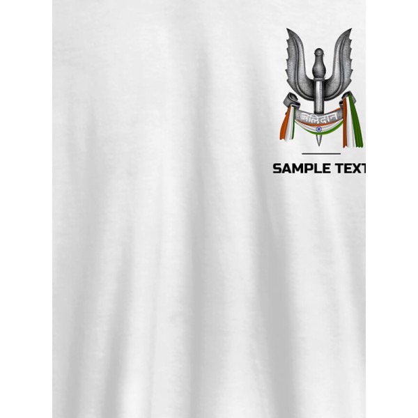 Balidan Badge with National Flag On Customized Mens T-Shirt