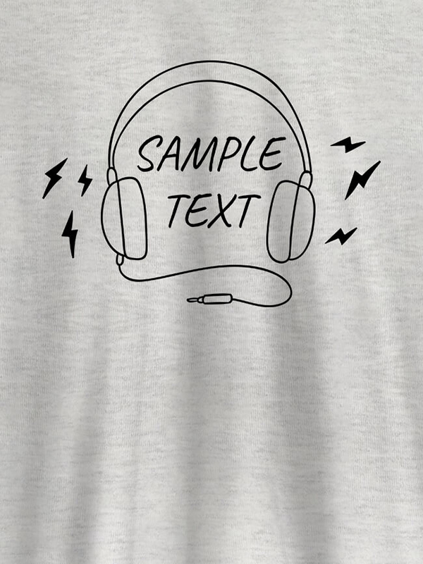Custom Personalised Fashion Mens Tshirt With Headphones