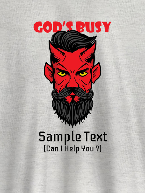 Custom God Busy Can I Help You Personalised Printed Mens T Shirt