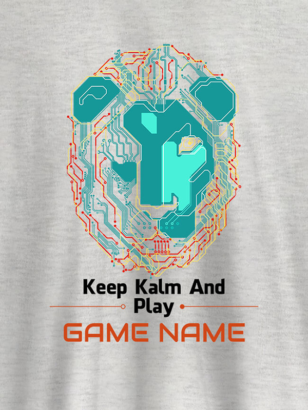 Custom Keep Calm And Play Game Name Personalised Printed Mens T Shirt