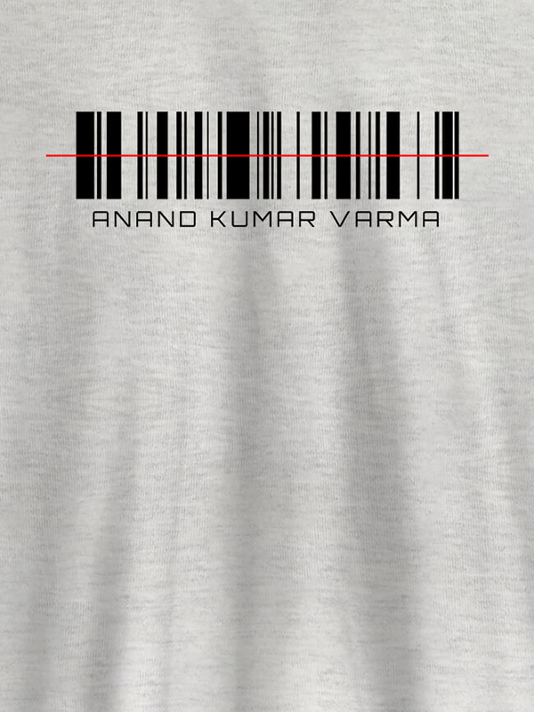 Custom Barcode With Name Personalized Printed Mens T Shirt