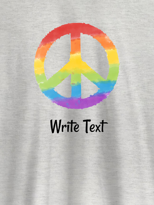 Custom Peace with Text On Customized Men Tees
