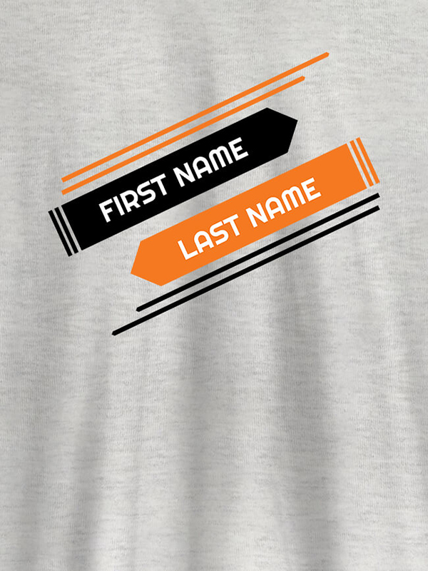 Custom First Name and Last Name On Personalized Tees