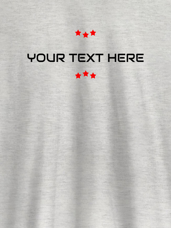 Custom 3 Stars with Your Name On Customized Mens T-Shirt