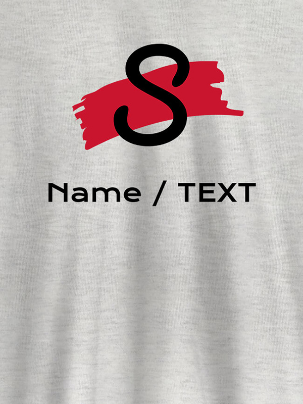 Custom Paint Brush Theme with Initial and Name On Personalized T-Shirt