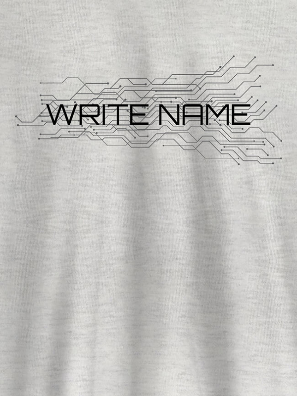 Custom Circuit Theme with Name On Customized Mens T-Shirt