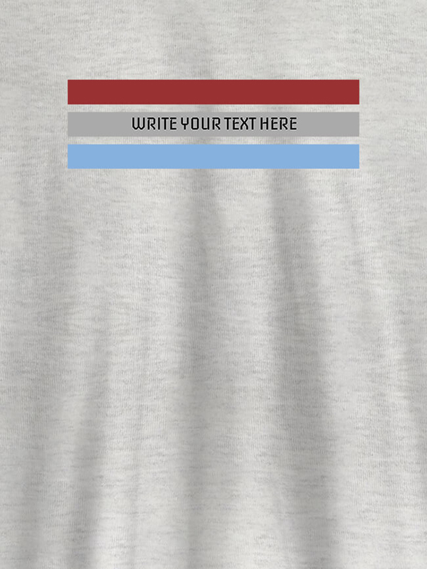 Custom Tricolor Stripes with Your Name On Customized Tshirt for Men