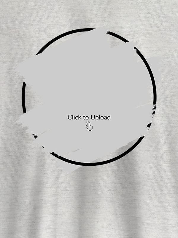 Custom Your Photo in Square Grunge Shape On Personalized T-Shirt