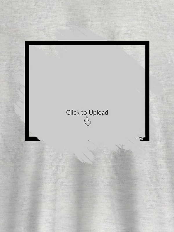 Custom Your Photo in Rectangle Grunge Shape On Men T Shirts with Name, Text, and Photo