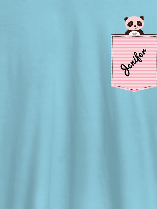 Custom Personalised Womens T Shirt With Name Teddy Design