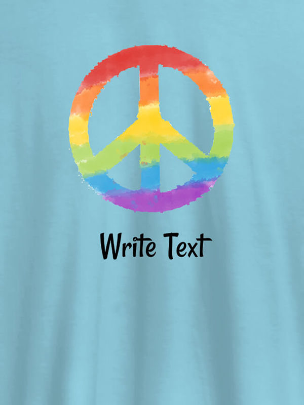 Custom Peace with Your Name On Customized Womens T-Shirt