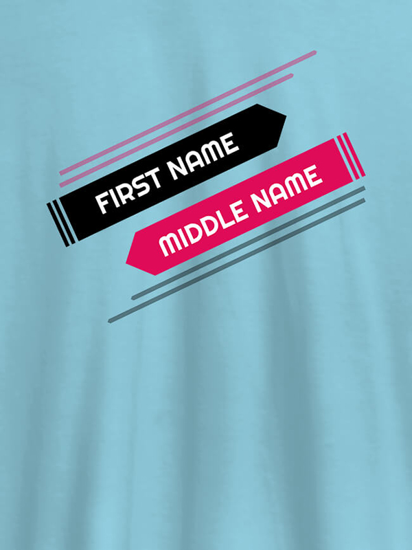 Custom First Name and Last Name On Customized Tshirt for Women