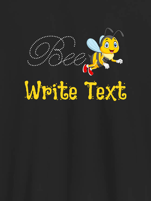 Custom Bee with Your Text On Customized Tshirt for Women
