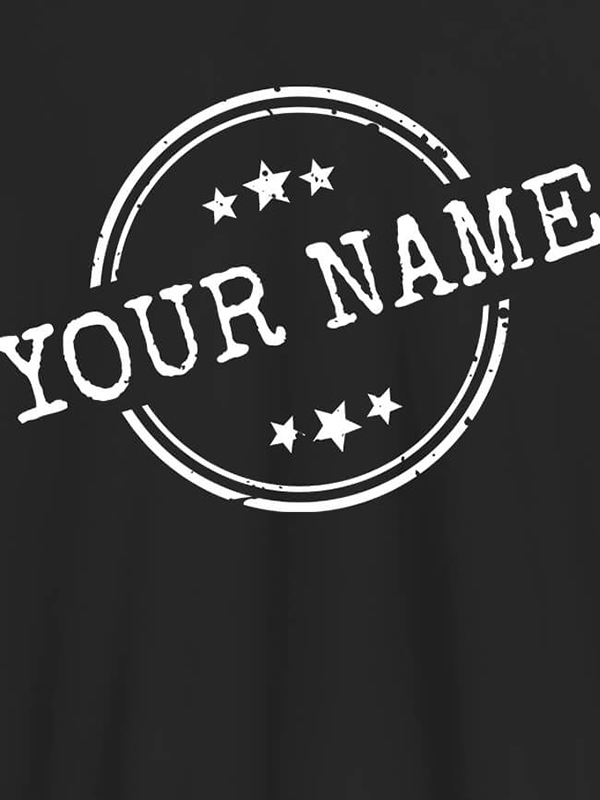 Custom Stamp with Stars Theme and Your Name On Customized Women T-Shirt