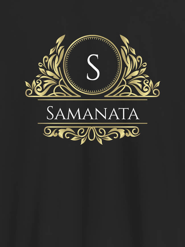 Custom Shield Design with Text and Initial On Customized Tshirt for Women