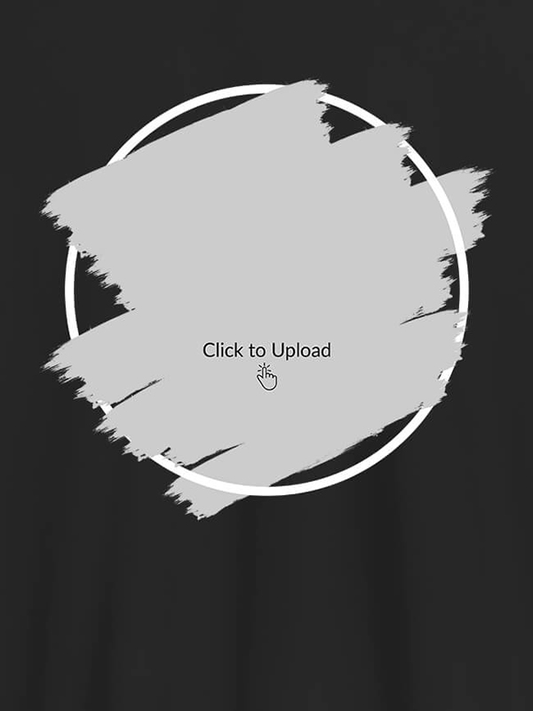 Custom Your Photo in Square Grunge Shape On Customized Women Tees