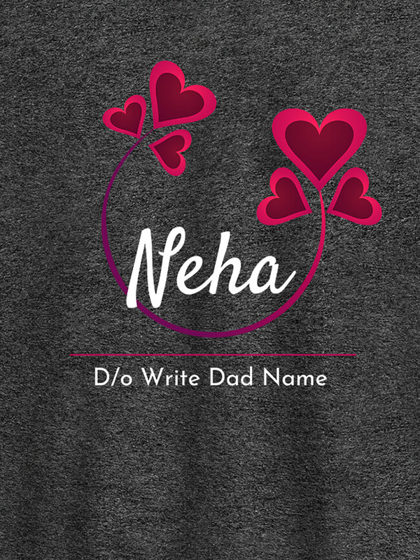 Custom Personalised Womens T Shirt With Your Dad Name