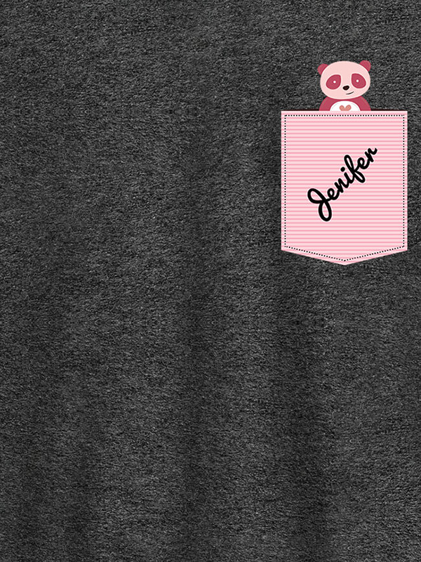 Custom Personalised Womens T Shirt With Name Teddy Design