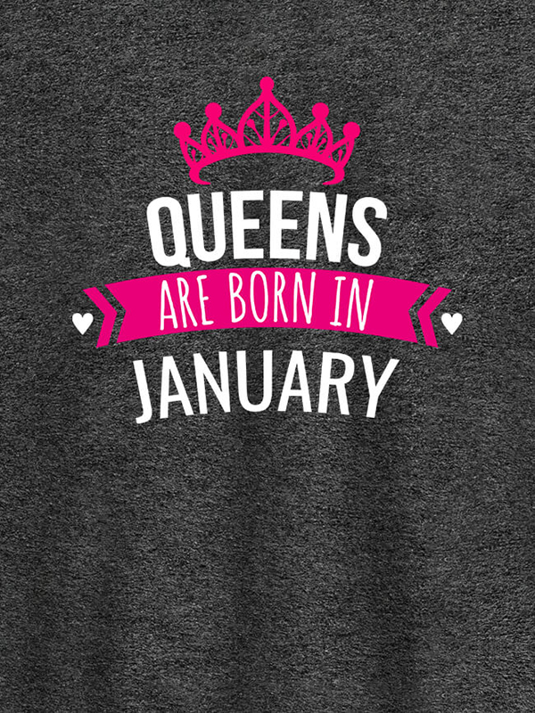 Custom Queens Are Born In January Personalised Womens T Shirt With Name