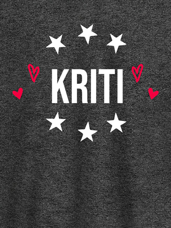 Custom Personalised Womens T Shirt With Name And Stars