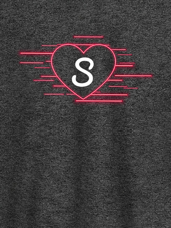 Custom Love with Initial On Customized Women Tees