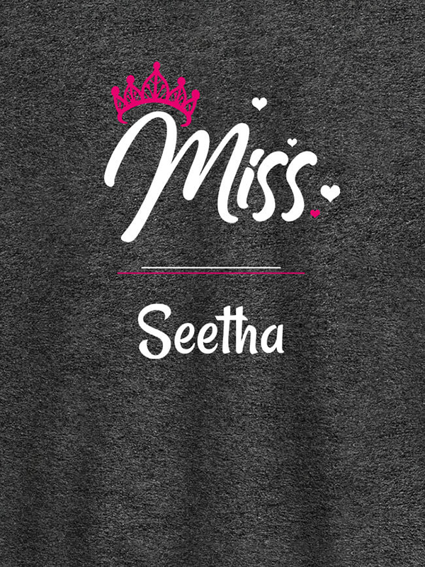 Custom Miss with Your Name On Customized Women Tees