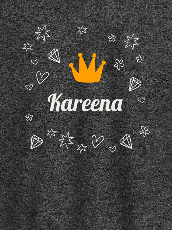 Custom Crown Design with Your Name On Customized Tshirt for Women