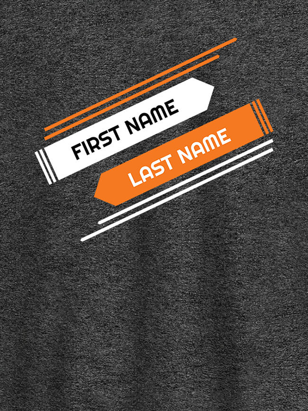 Custom First Name and Last Name On Customized Tshirt for Women